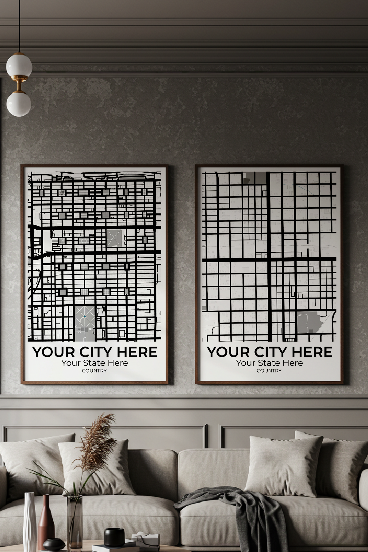 20+	Living Room Decor Cozy	Combinations: Personalizable Framed Maps - Rochag