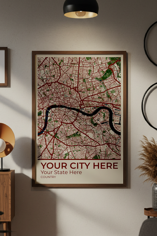 20+	Modern Decor Apartment Combinations: Personalizable Framed Maps - Rochag