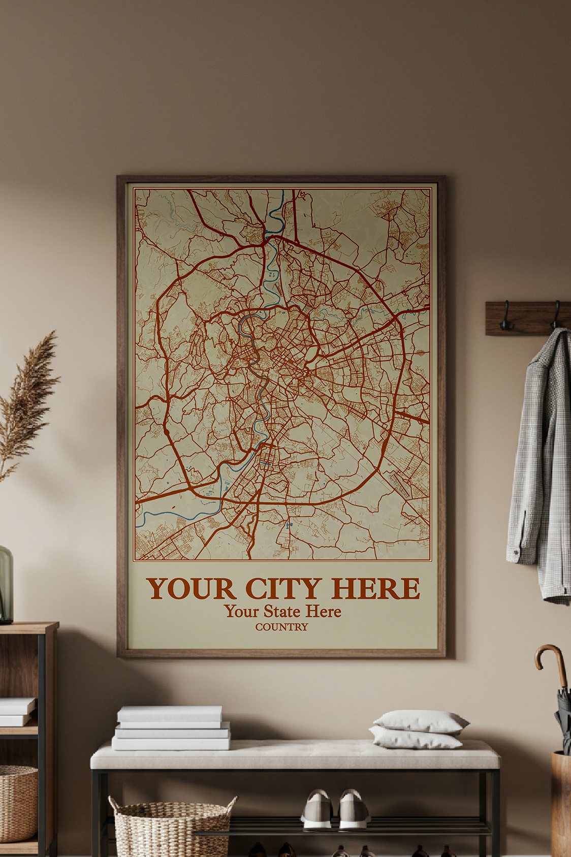 20+	Residential Hall Decor	Combinations: Personalizable Framed Maps - Rochag