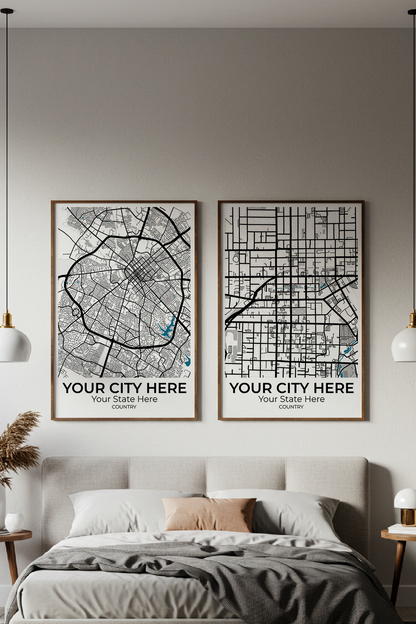 22+	Home Decor Design Configurations: Personalizable Maps Artworks