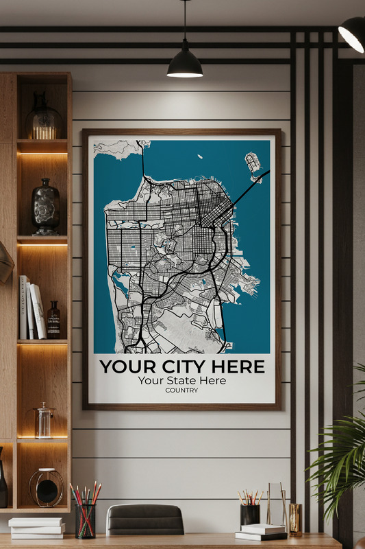 22+	Cozy Home Office Decor Inspiration	Ideas: Customizable Wall Decor Maps - Rochag