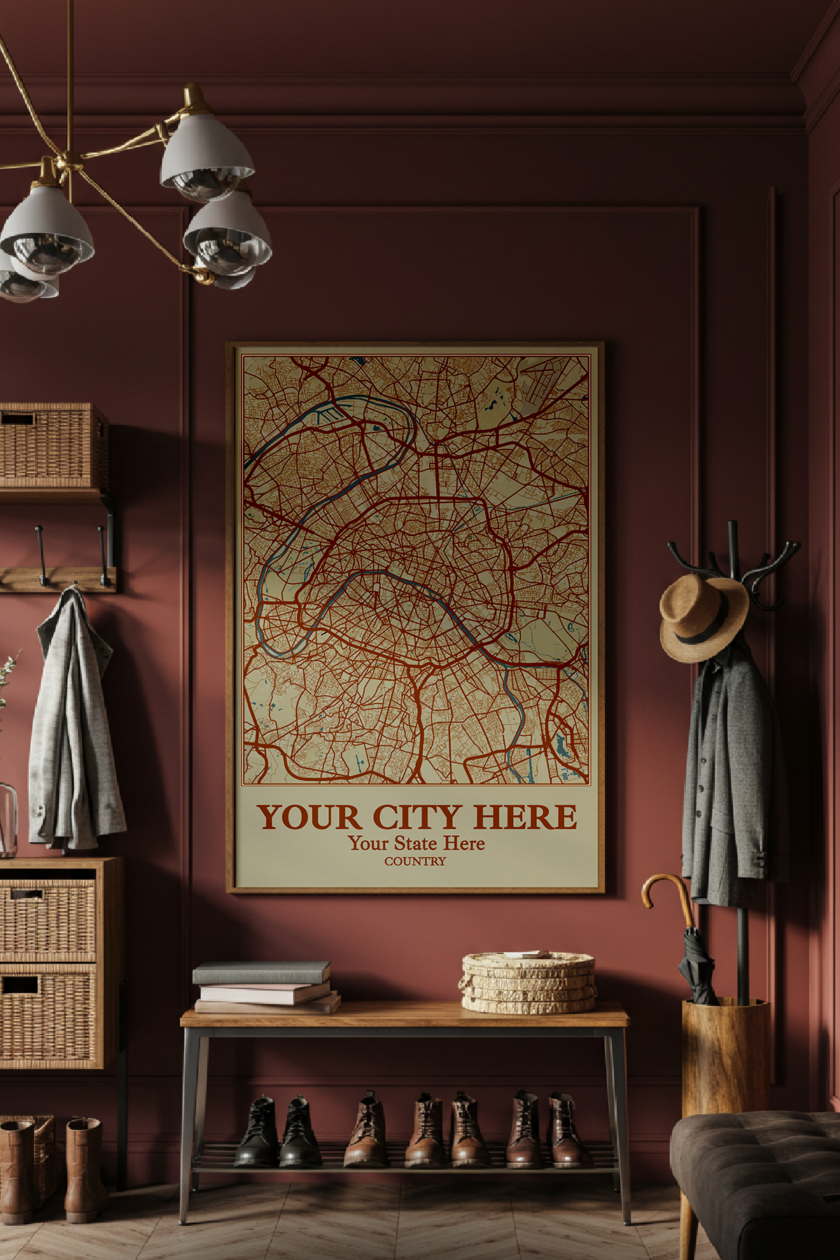 22+	Framed Illustration Posters	Ideas: Customizable Wall Decor Maps - Rochag