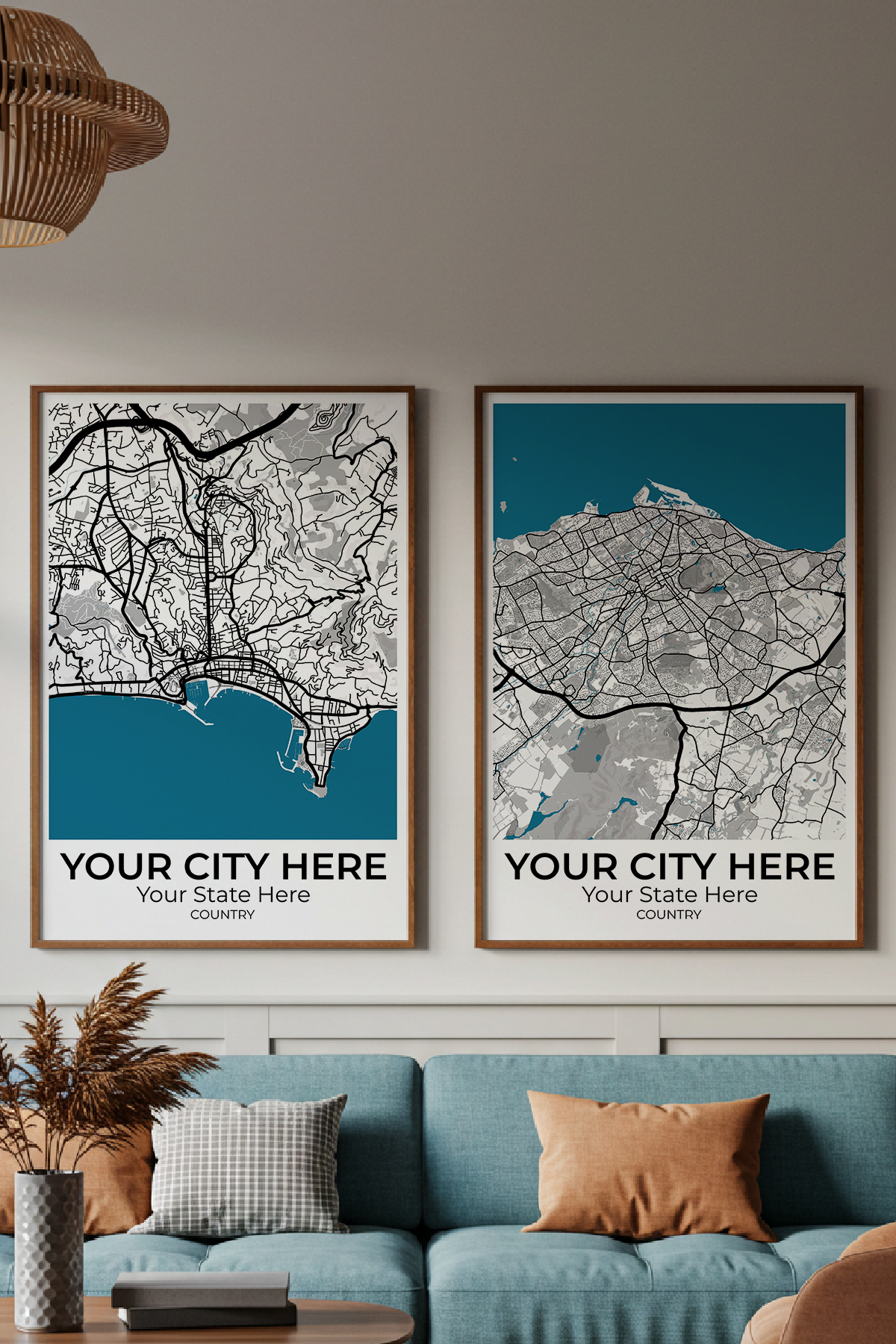 22+	Living Room Designs Ideas: Customizable Wall Decor Maps - Rochag