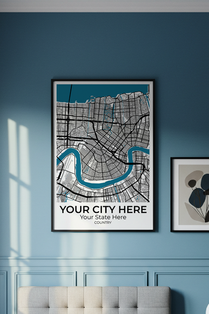 24+	Dormitory Room Cute Combinations: Personalizable Framed Maps - Rochag