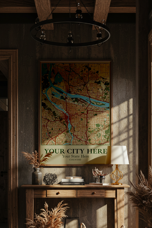 24+	Hall Decoration At Home Options: Custom Wall Art Maps