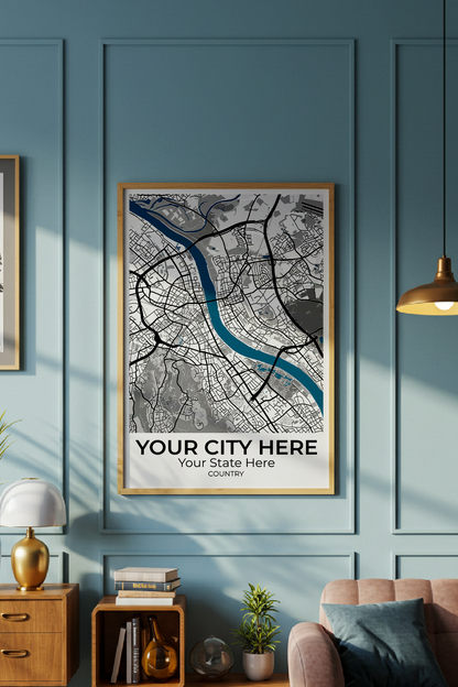 24+	Home Decoration Art Combinations: Personalizable Framed Maps