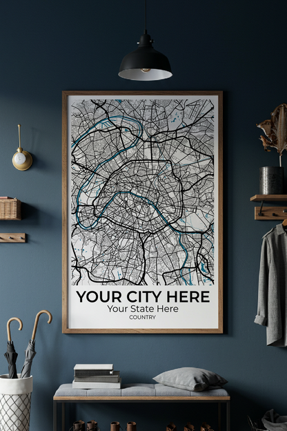 24+	Modern House Design Aesthetic Options: Custom Wall Art Maps - Rochag