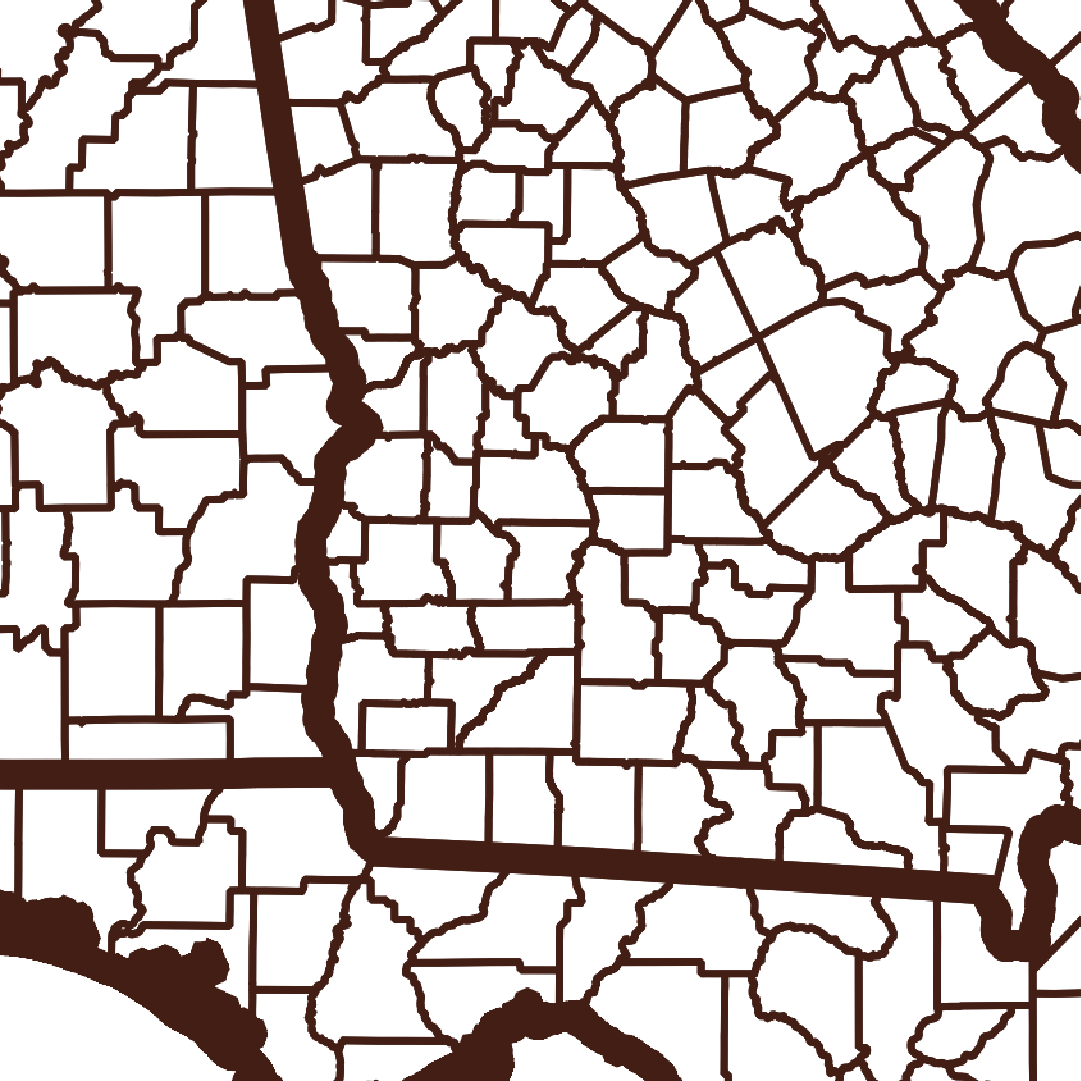 Lee County Map - Rochag