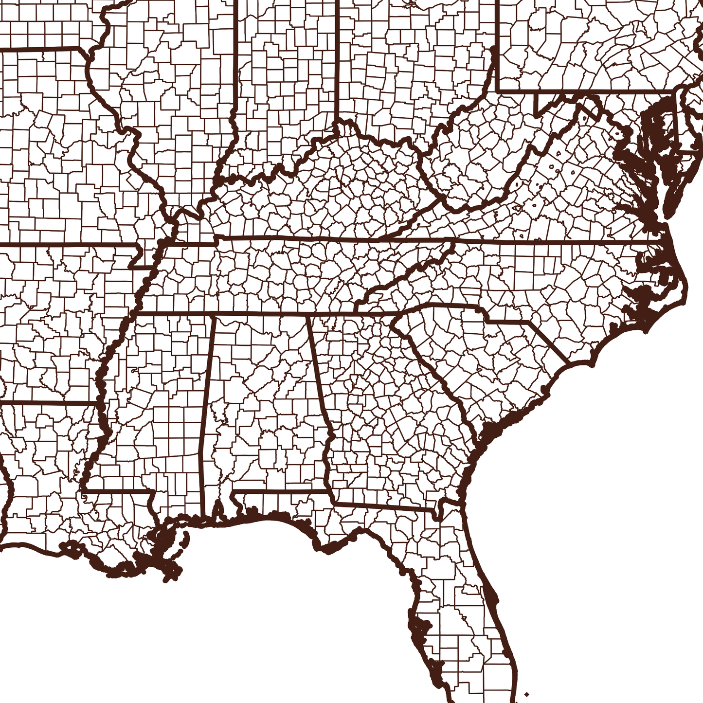 Milton County Map