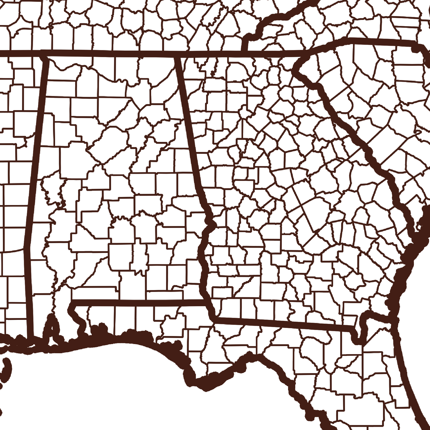 Muscogee County Map