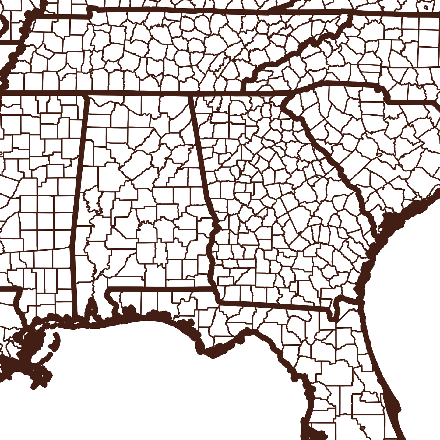 Muscogee County Map