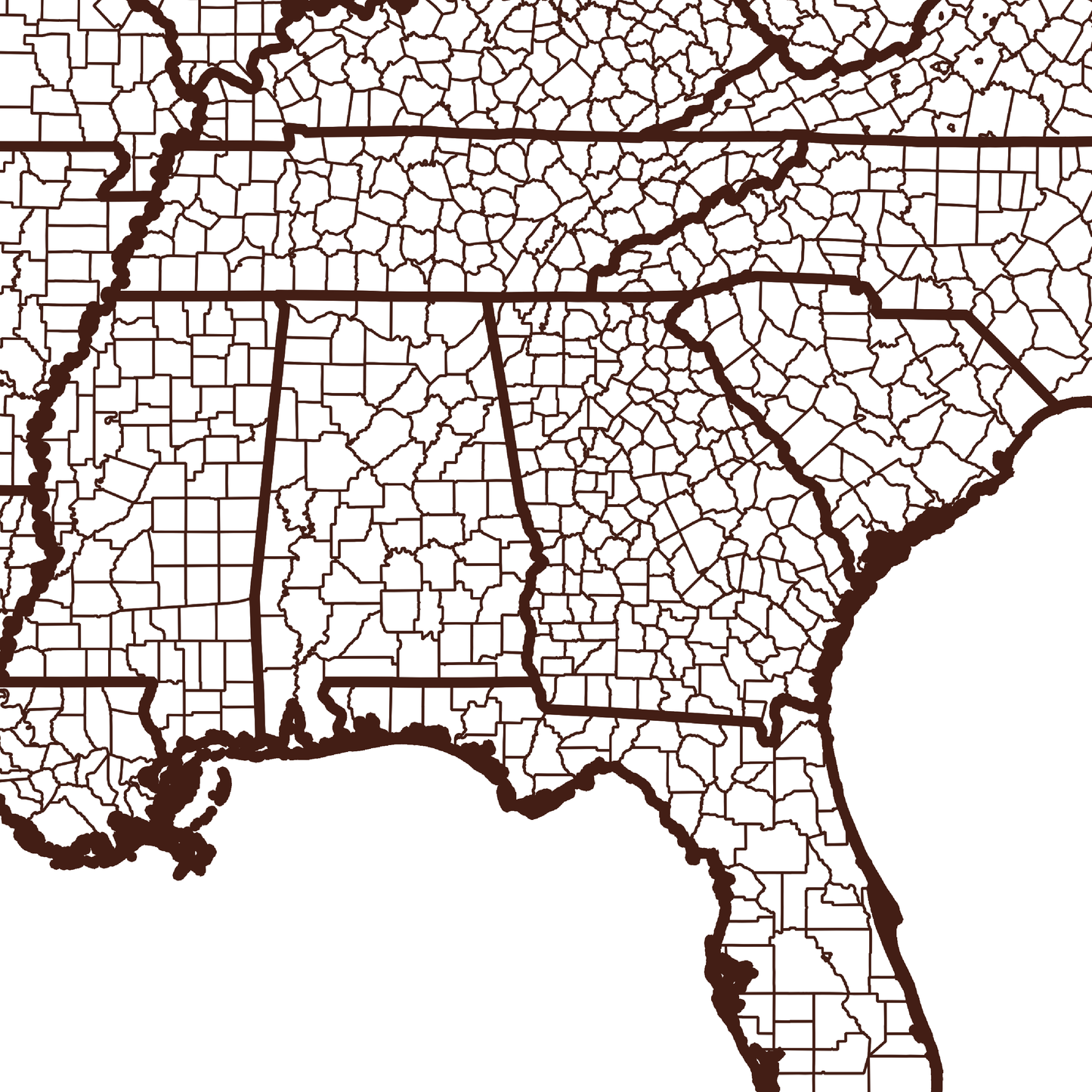 Muscogee County Map