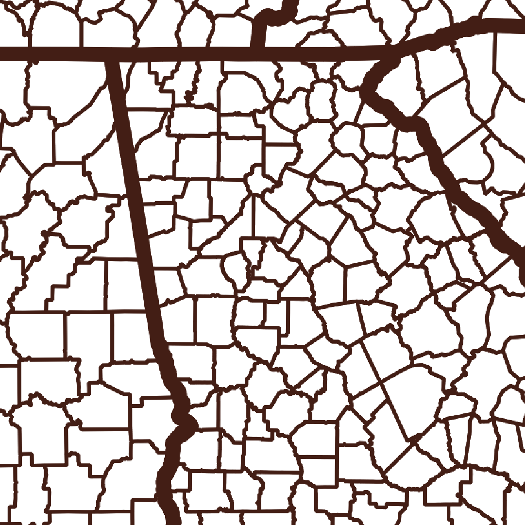 Spalding County Map