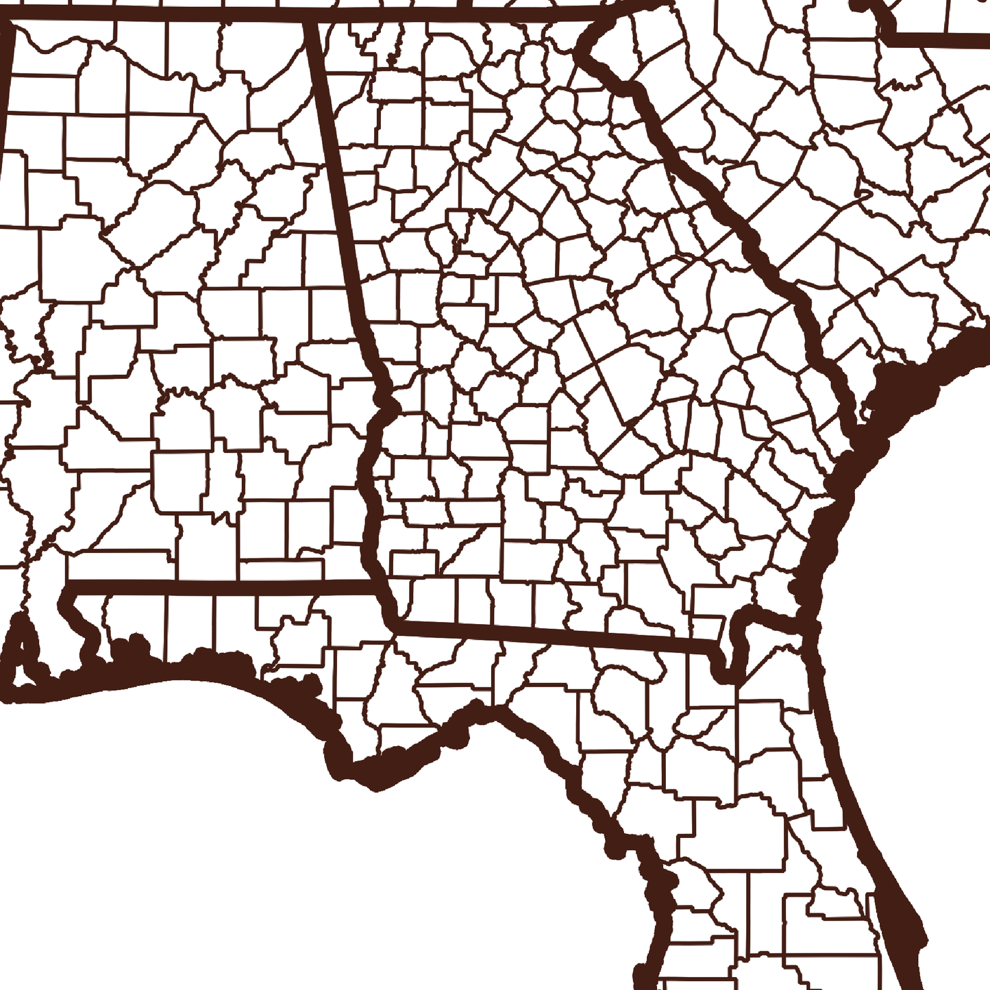 Terrell County Map