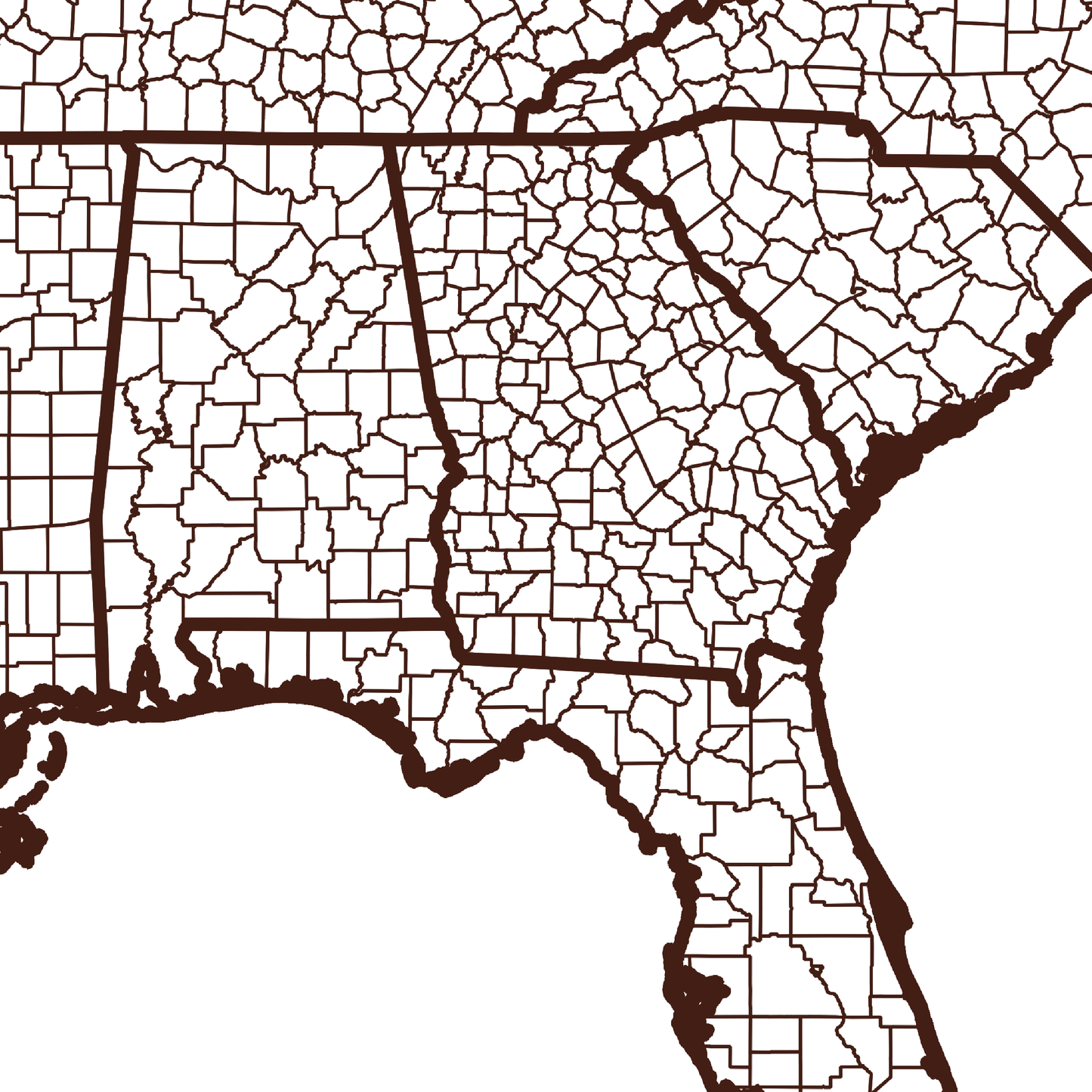 Terrell County Map