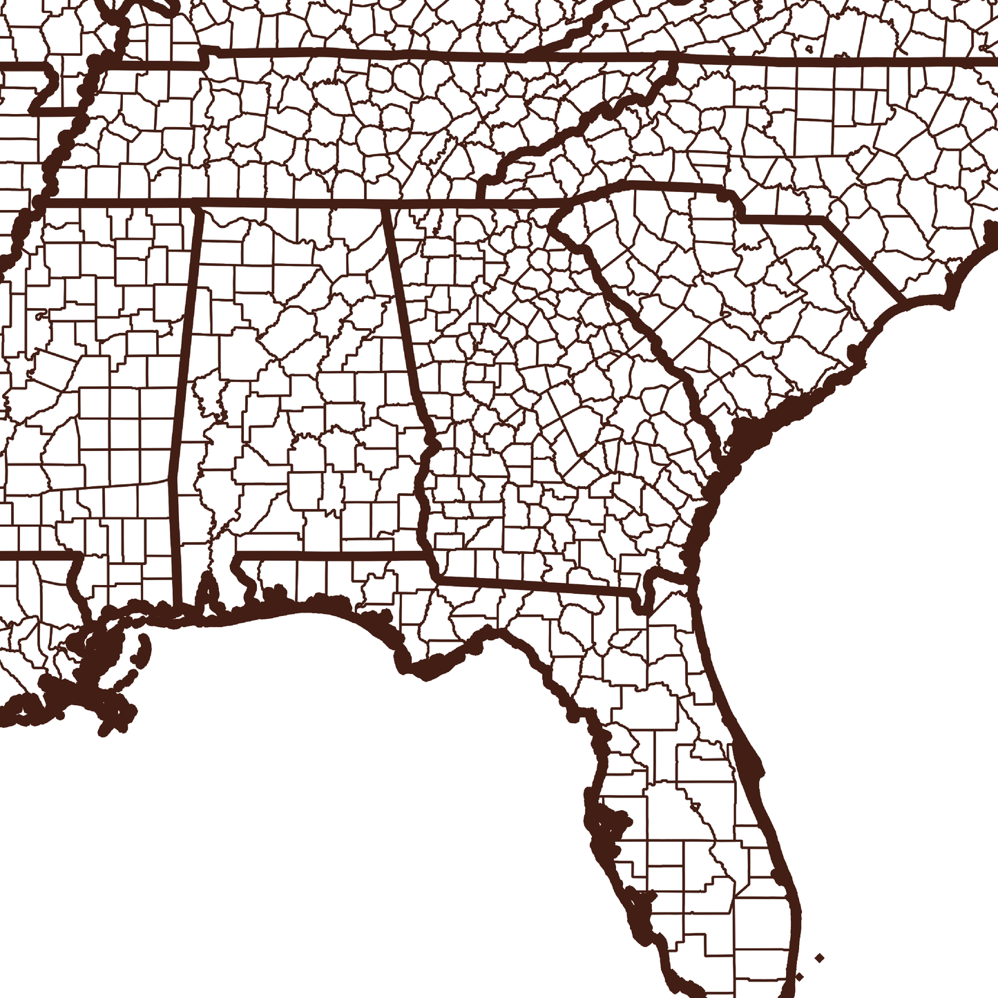 Terrell County Map