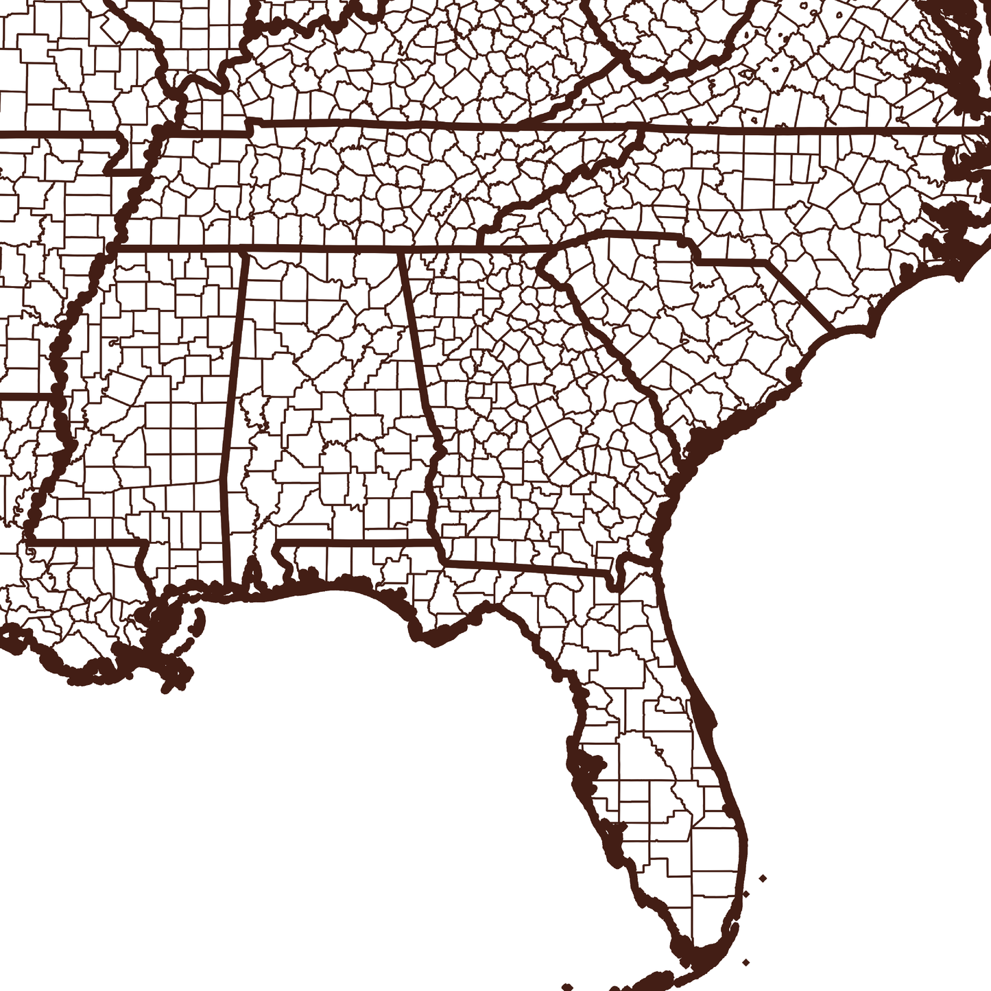 Terrell County Map