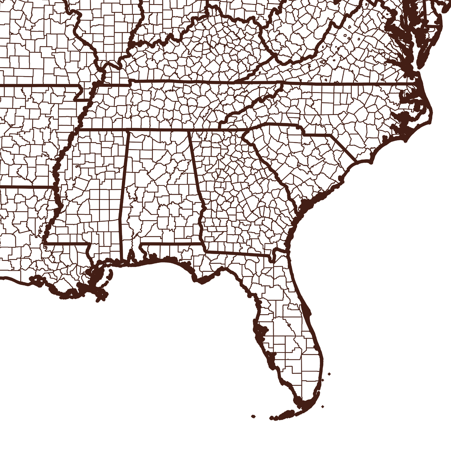 Terrell County Map