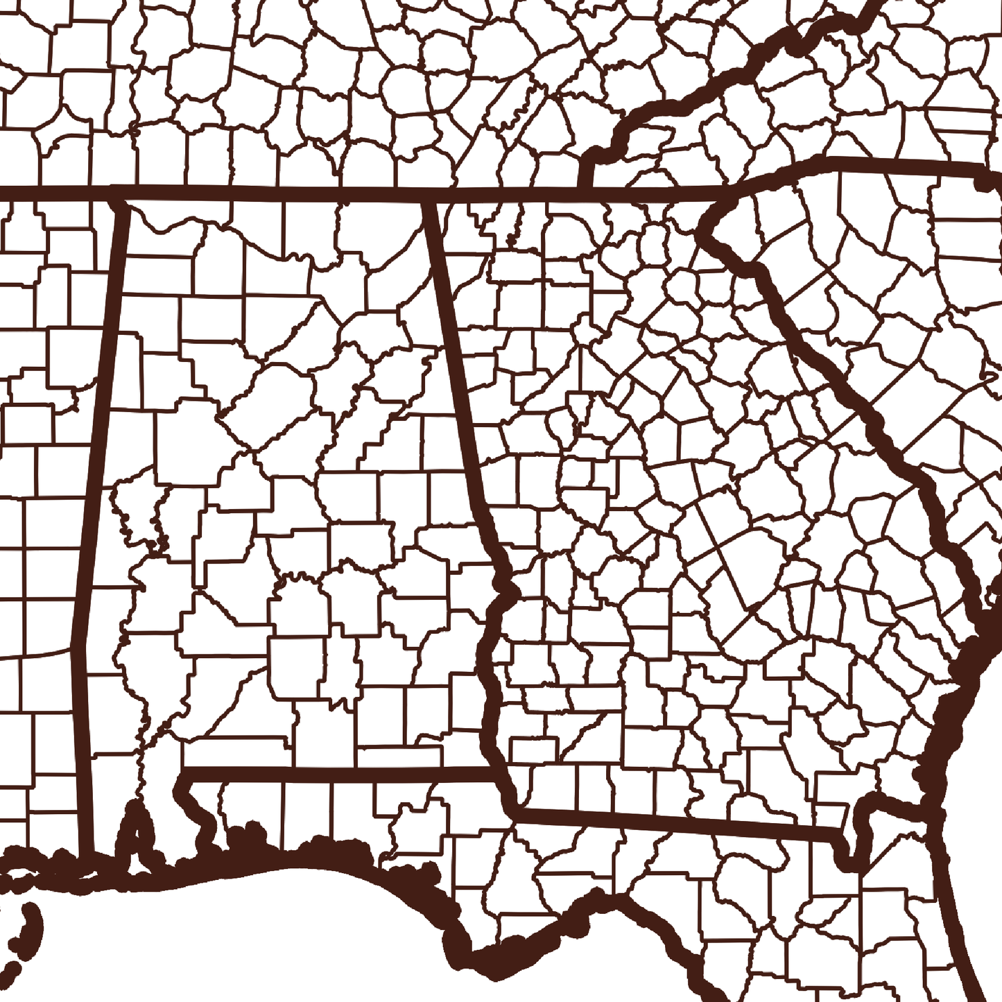 Troup County Map