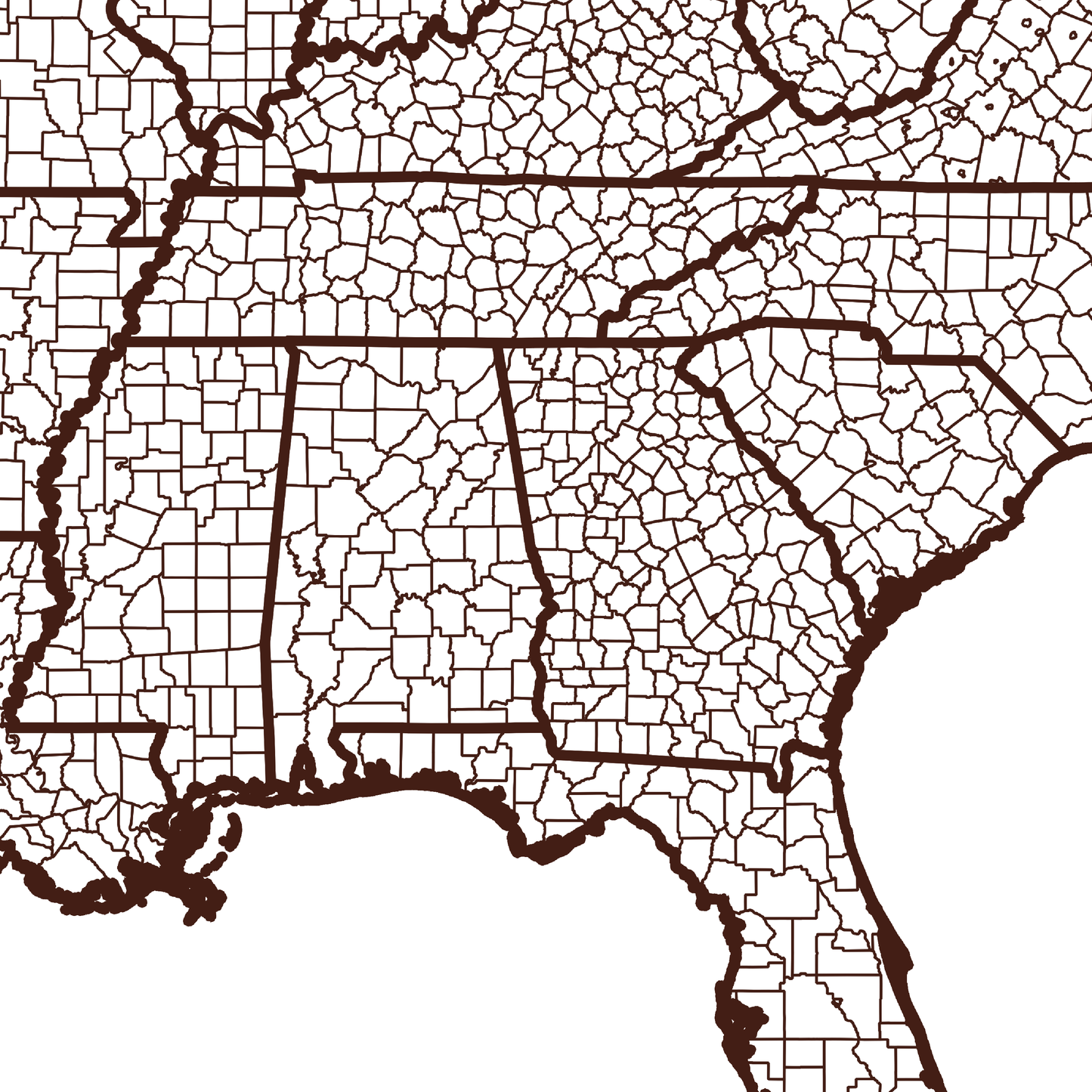 Troup County Map