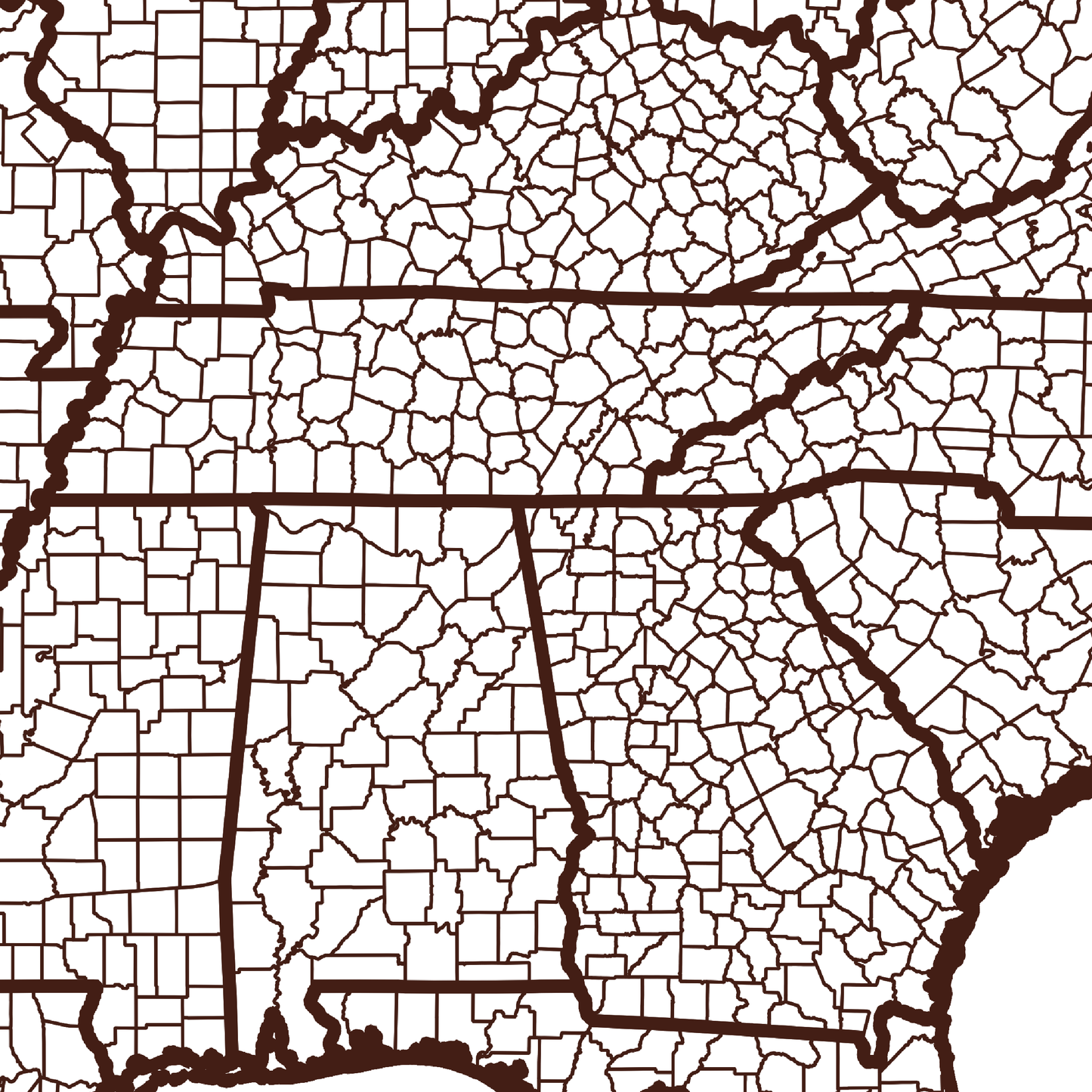 Walker County Map - Rochag