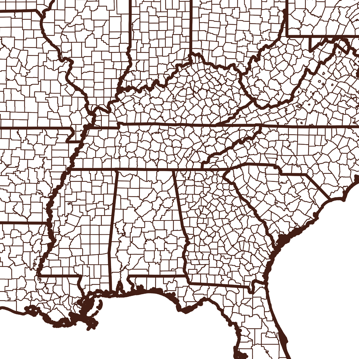 Walker County Map - Rochag