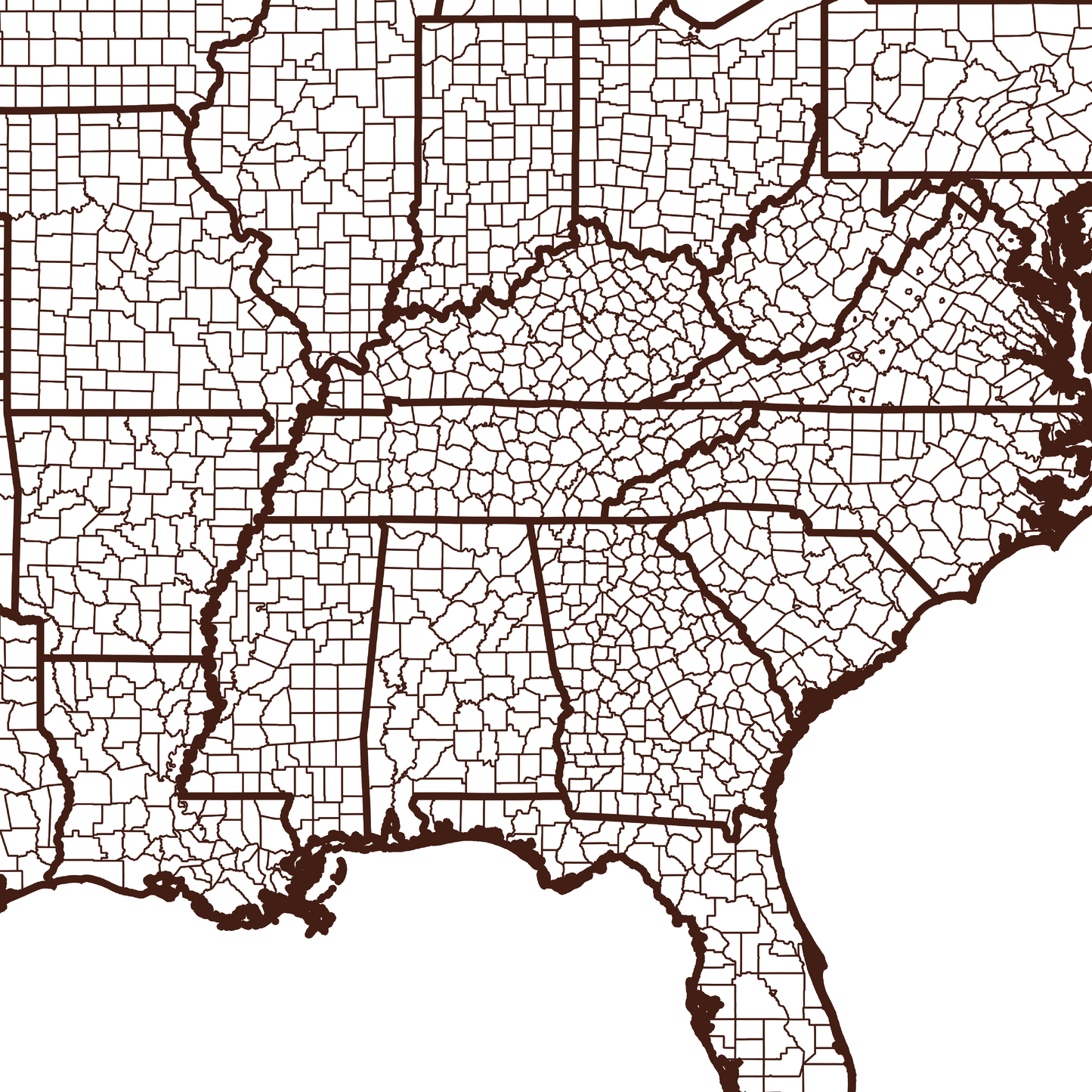 Walker County Map - Rochag